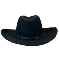 Crushable Black Felt Magic Pinch Western Cowboy Hat