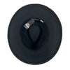 Black Wool Felt Western Cowboy Hat with Faux Leather Band