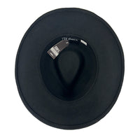 Black Wool Felt Western Cowboy Hat with Faux Leather Band