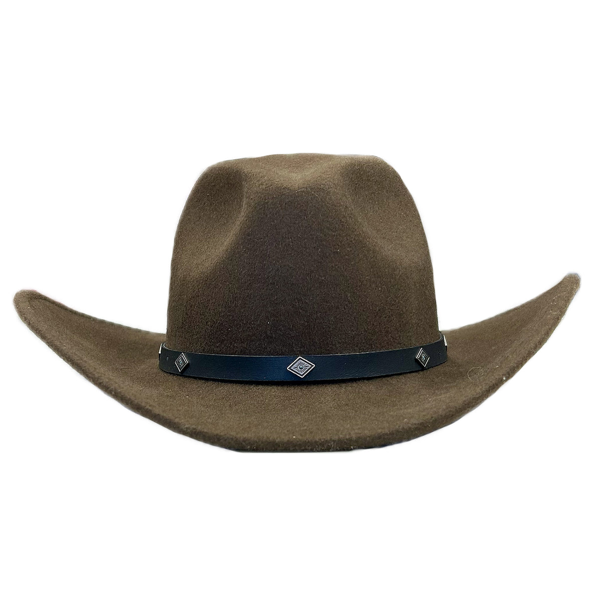 Crushable Brown Felt Magic Pinch Western Cowboy Hat