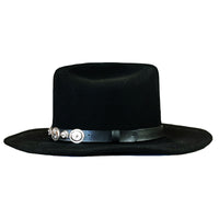 Crushable Black Felt Concho Western Cowboy Hat