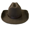 Crushable Brown Felt Concho Western Cowboy Hat