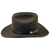 Crushable Brown Felt Concho Western Cowboy Hat