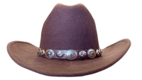 Crushable Brown Felt Concho Western Hat