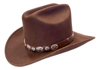 Crushable Brown Felt Concho Western Hat