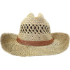 Raffia Straw Western Cowboy Hat with Concho String Band - Rockmount