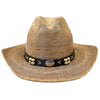 Palm Leaf Straw 2-Tone Pinch Western Cowboy Hat