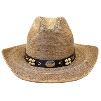 Palm Leaf Straw 2-Tone Pinch Western Cowboy Hat