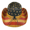 American Flag Raffia Straw Western Cowboy Hat