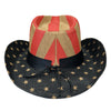 American Flag Raffia Straw Western Hat