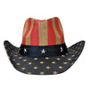 American Flag Raffia Straw Western Hat
