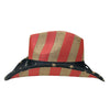 American Flag Raffia Straw Western Hat