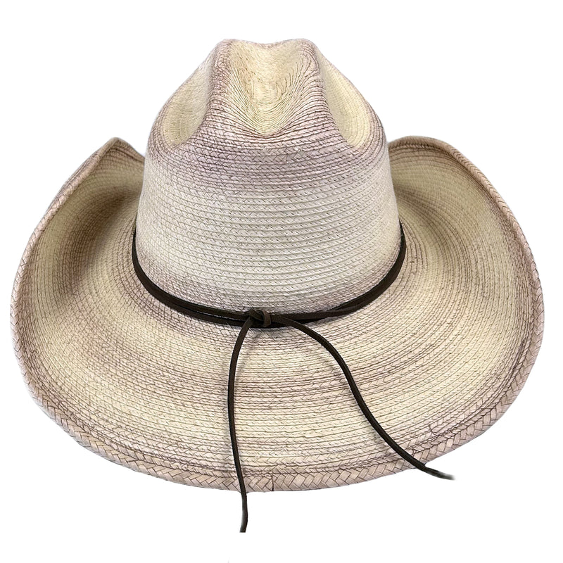 Rockmount Palm Straw Cowboy Hat With Cattleman Brands