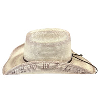 Palm Straw Western Cowboy Hat with Cattleman Brands