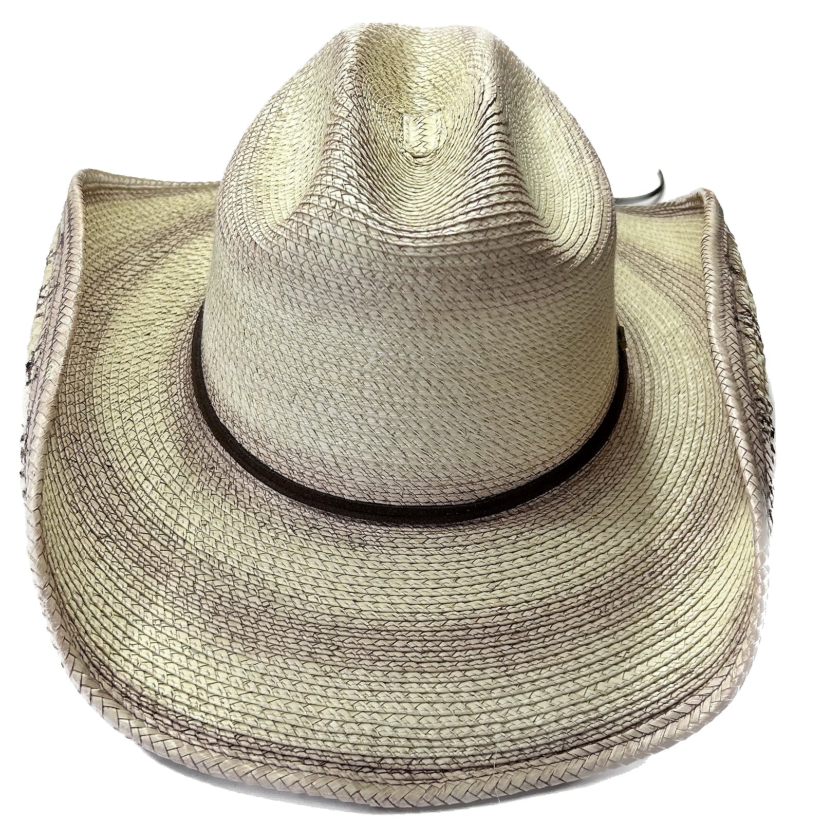 Palm Straw Western Cowboy Hat with Cattleman Brands
