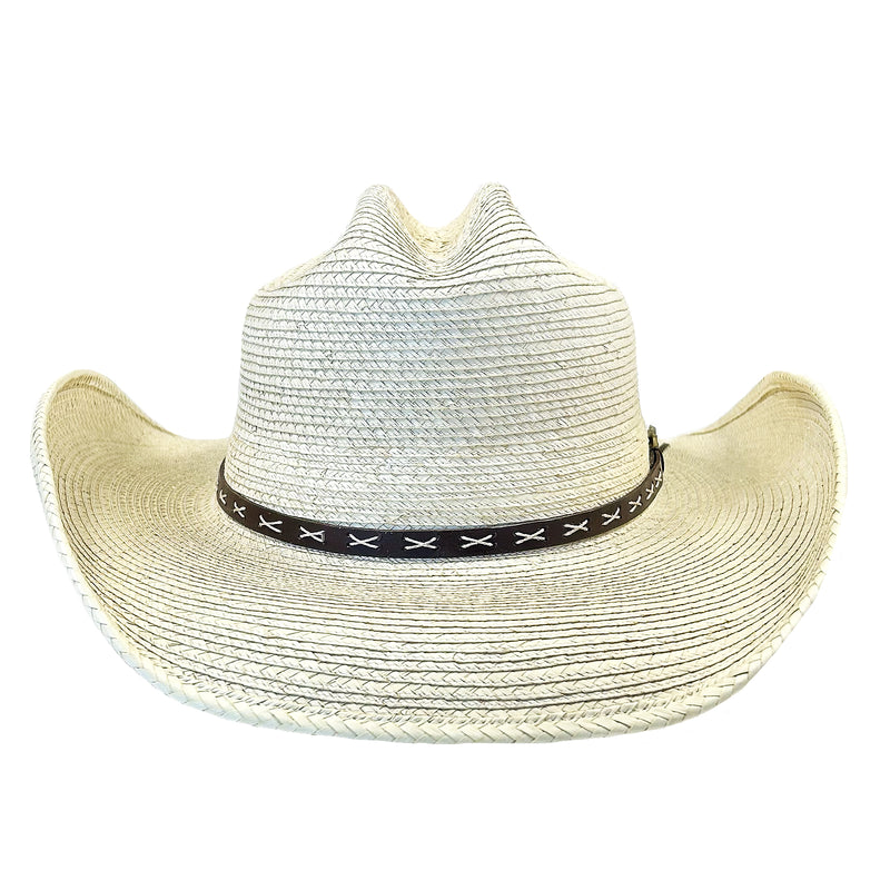 Straw Palm X Band Rolled Western Cowboy Hat