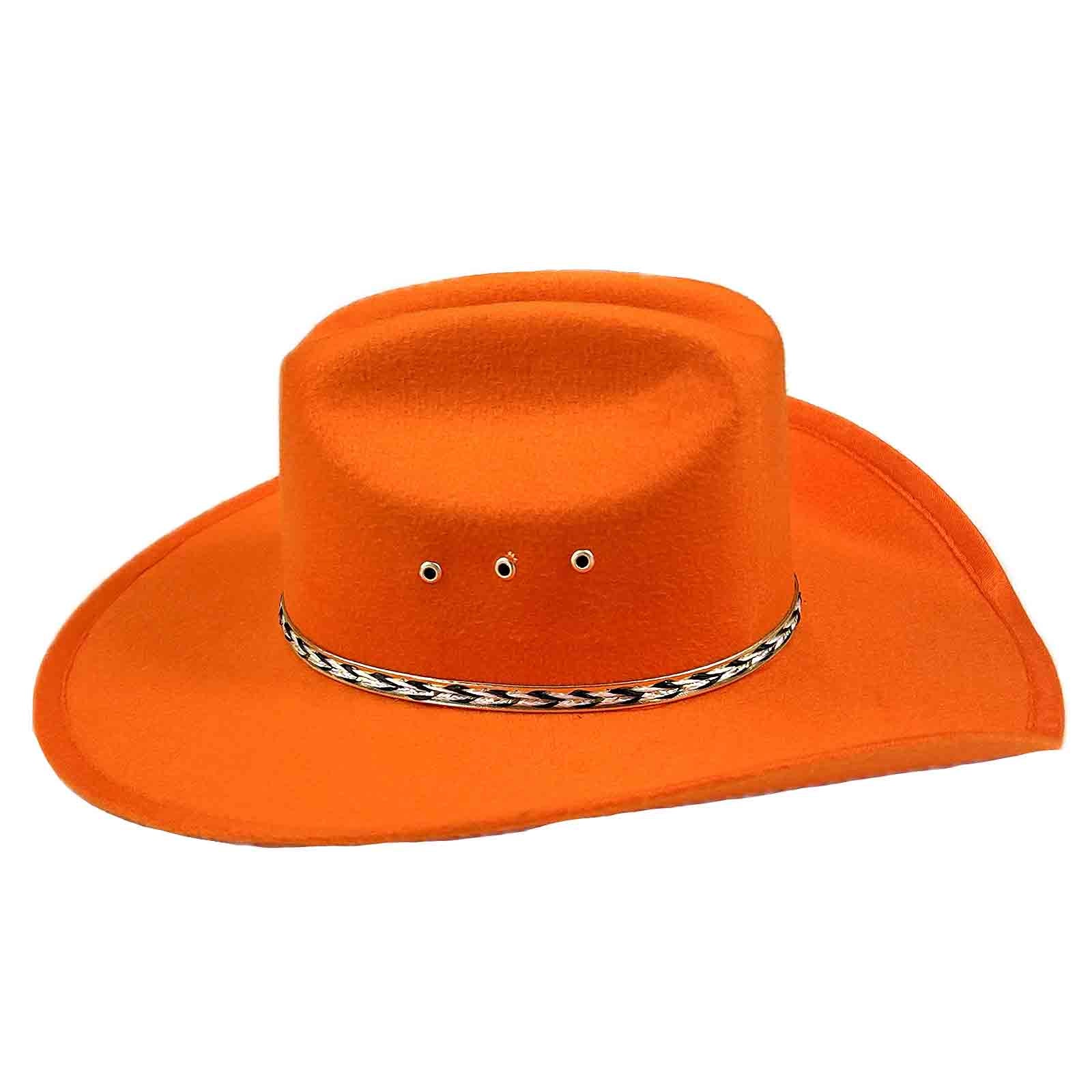 Rockmount Sierra Ultra Felt Blaze Orange Western Cowboy Hat