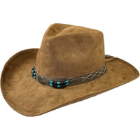 Suede Canyon Western Cowboy Hat in Light Brown