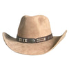 Suede Canyon Western Cowboy Hat in Beige