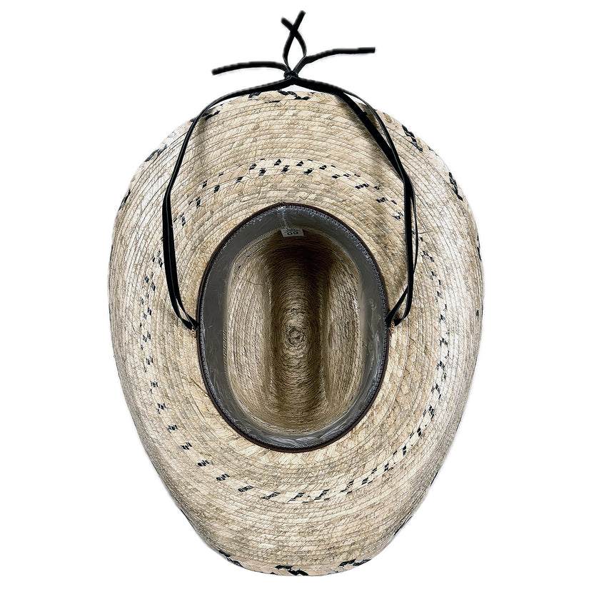 Premium Palm Straw Cattleman Cowboy Hat with Chin Cord main image 1