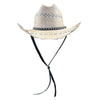 Premium Palm Straw Cattleman Western Cowboy Hat with Chin Cord