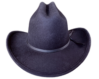 Kid's Black Wool Felt Western Cowboy Hat