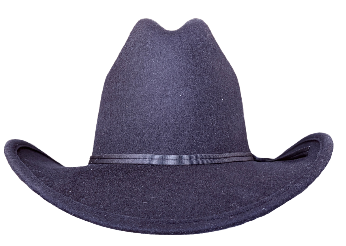 Kid's Black Wool Felt Western Cowboy Hat