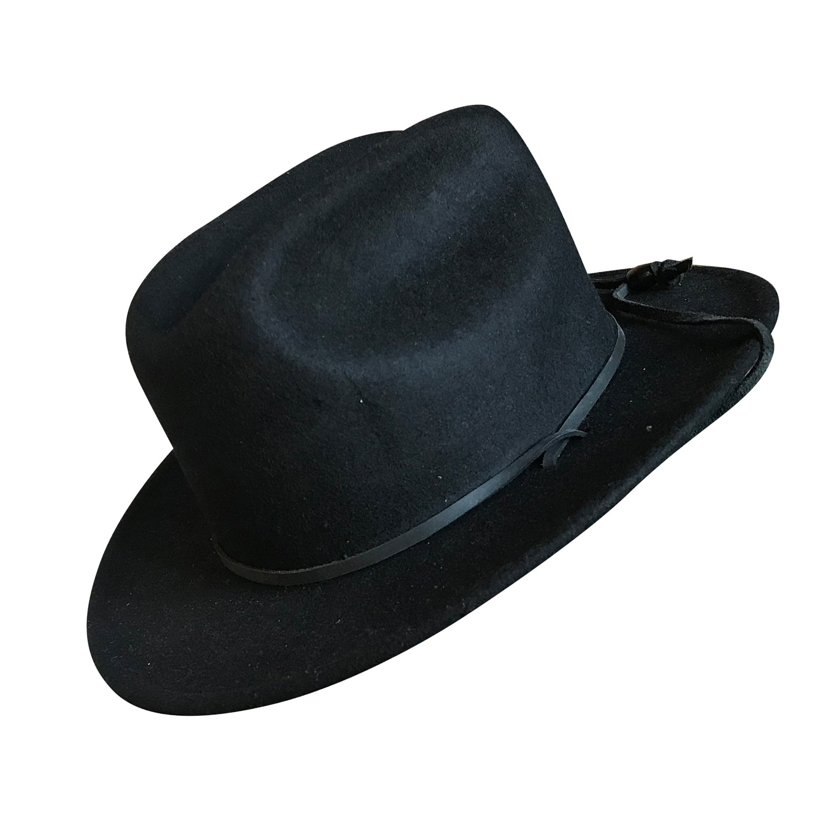 South Beach - Chapeau de cowboy avec mentonnière - Noir South Beach - Chapeau de cowboy avec mentonnière - Noir