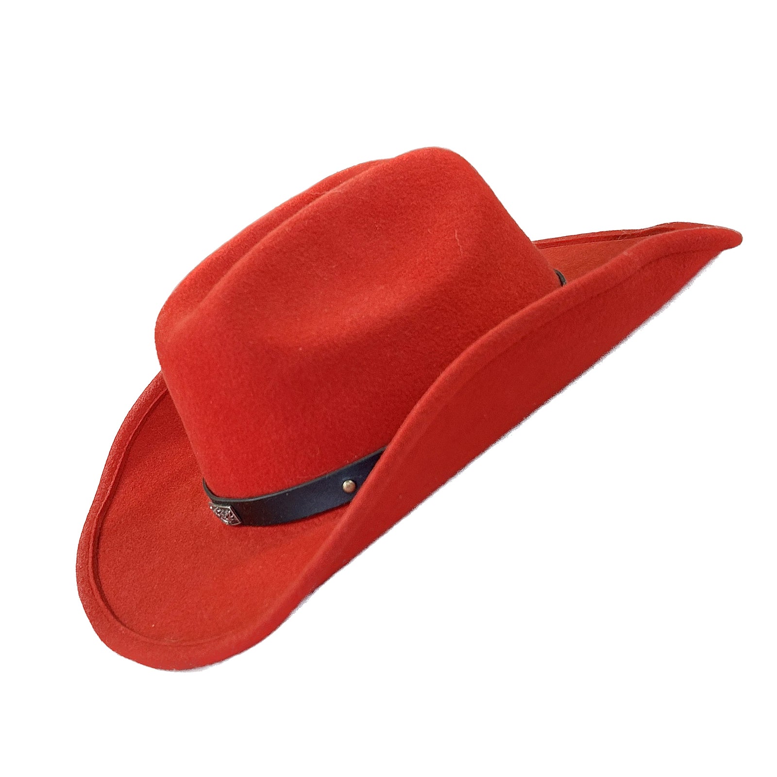 Kid's Red Soft 100% Wool Felt Western Hat