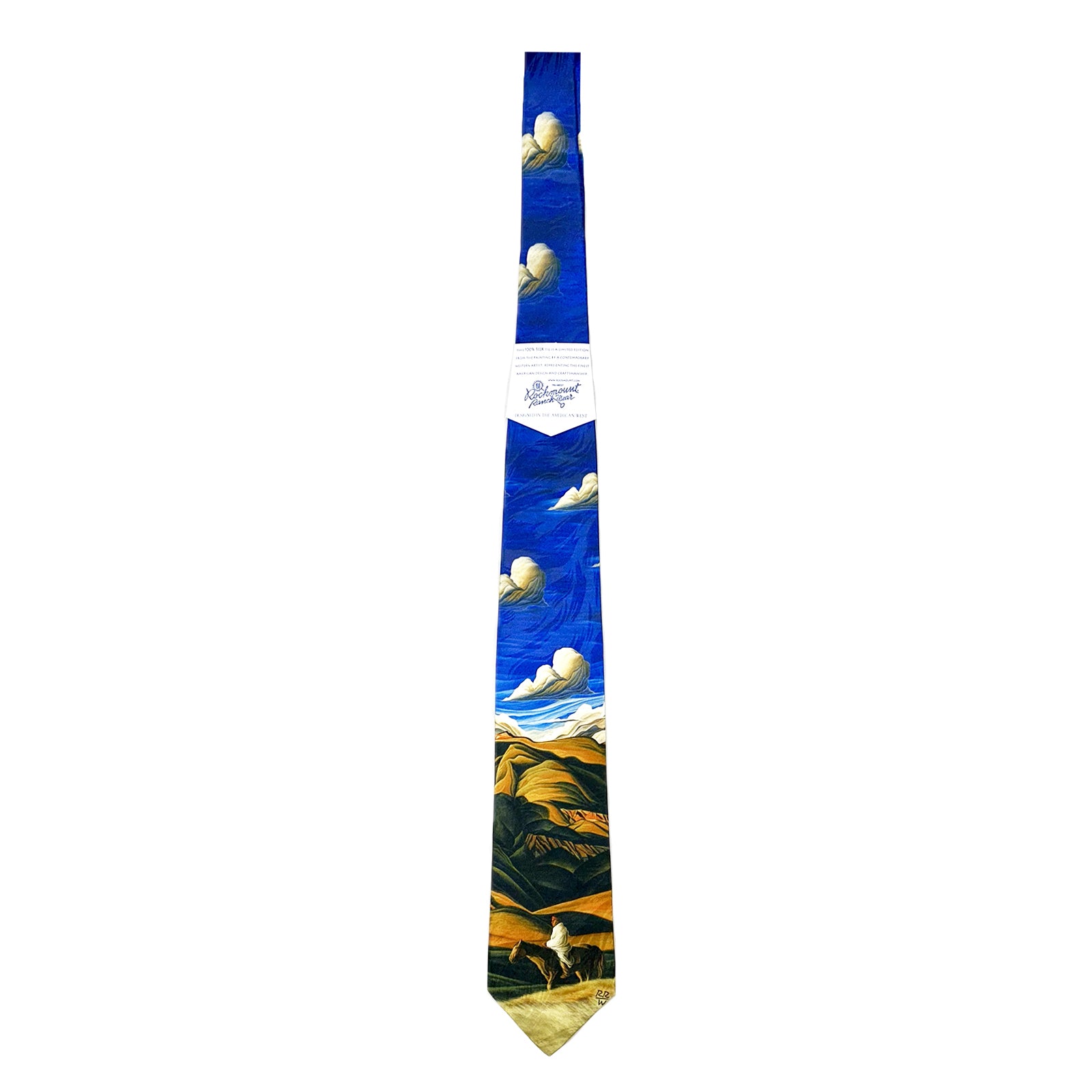 Desert Overlook Western Silk Tie by William Haskell