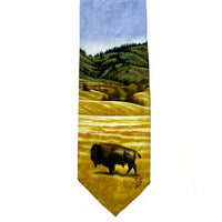 Limited-Edition the American Bison Silk Tie by William Haskell