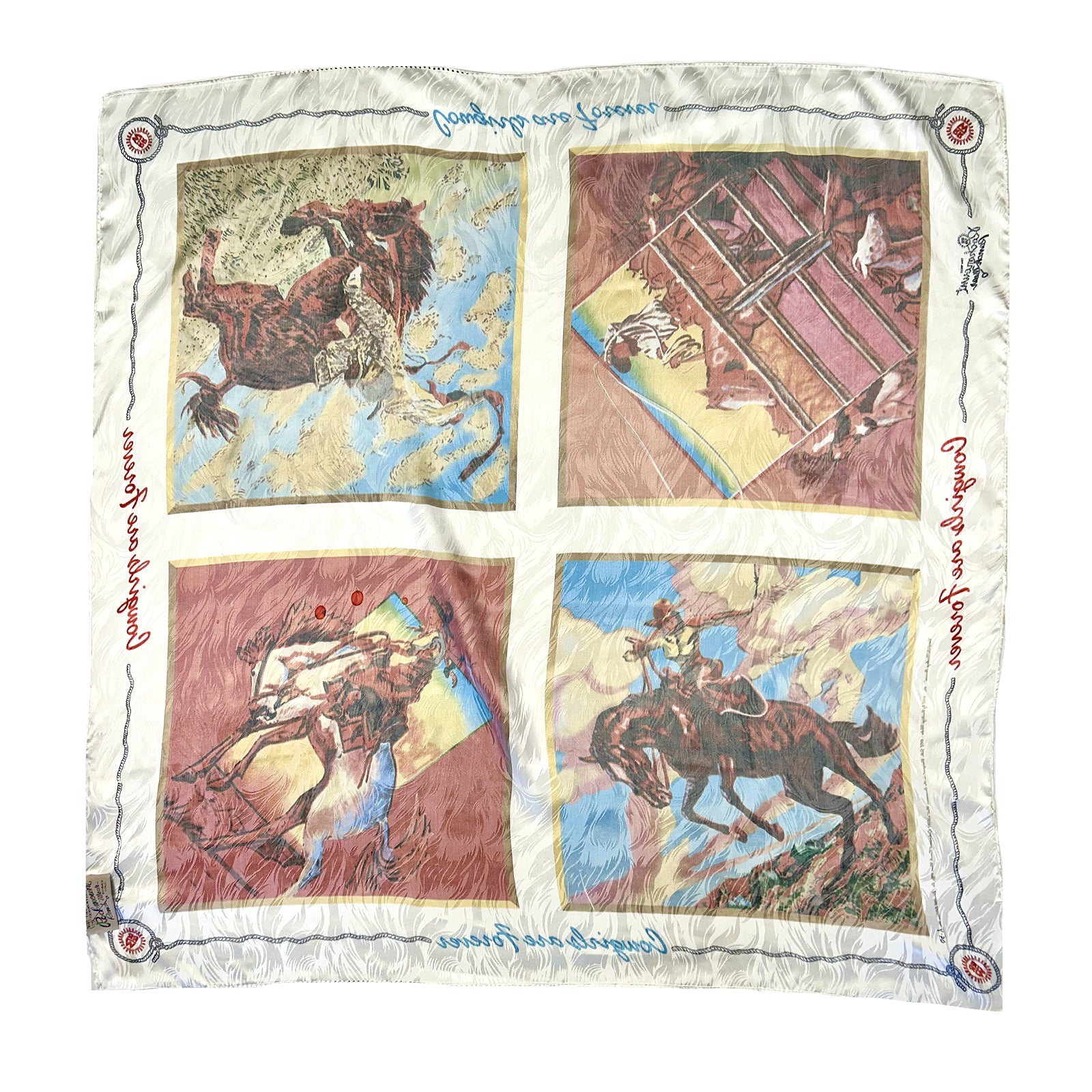 Limited-Edition Cowboys & Cowgirls Forever Silk Scarf by Buckeye Blake