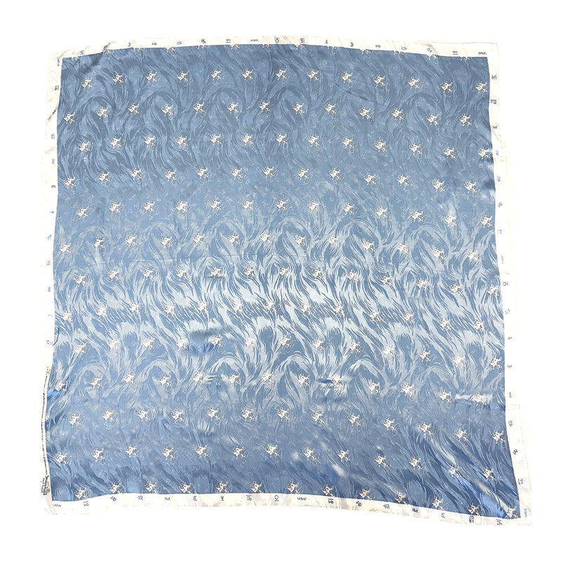 Vintage Roper & Brands Western Silk Scarf in Blue