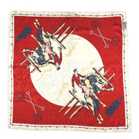Vintage Rockmount Ranch Wear Bronc Silk Scarf in Red