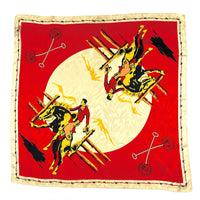 Vintage Rockmount Ranch Wear Bronc Silk Scarf in Red