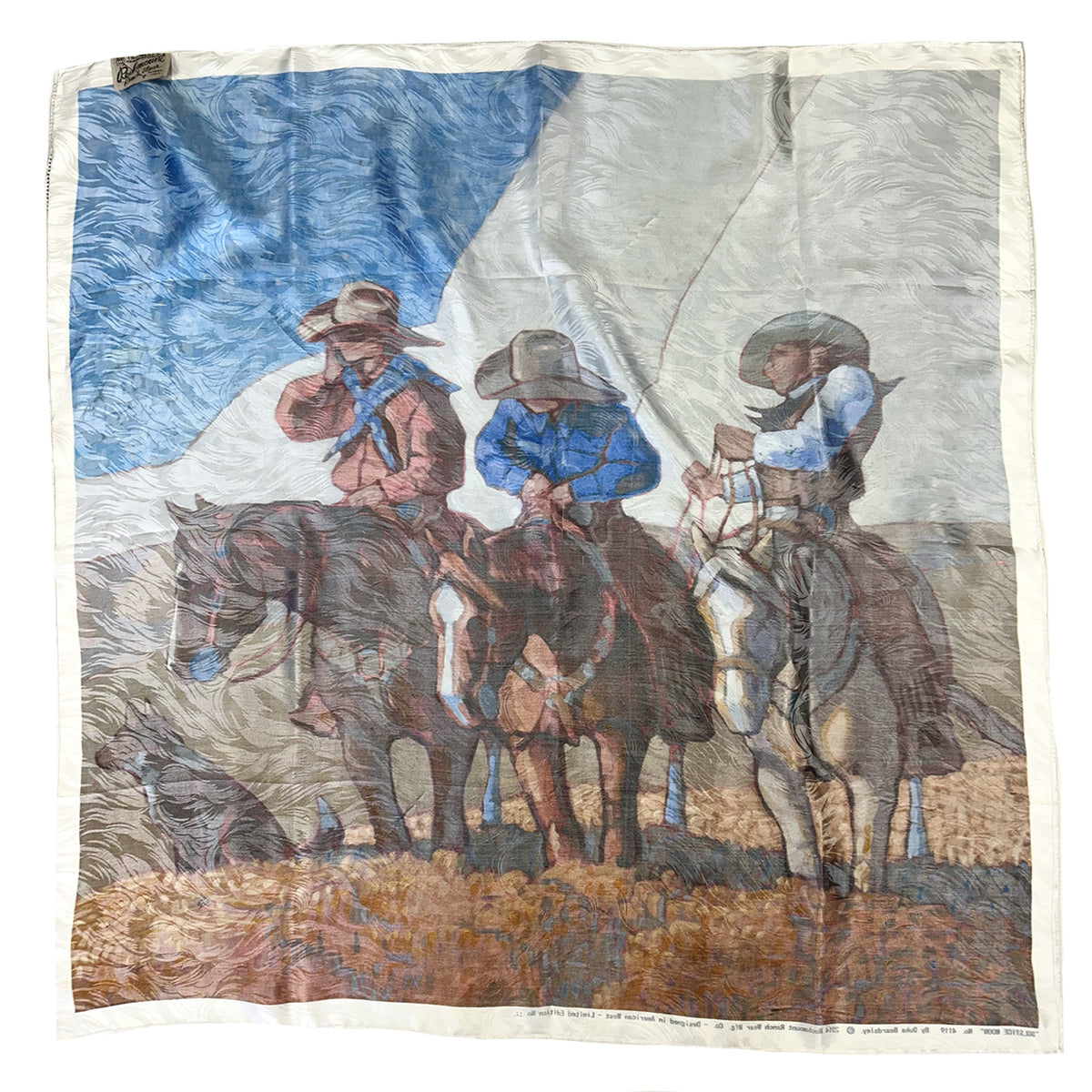 Limited-Edition Cowboy Solstice Moon Silk Scarf by Duke Beardsley
