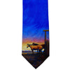 Limited-Edition Outside Sunset with Horses Silk Tie by Howard Post