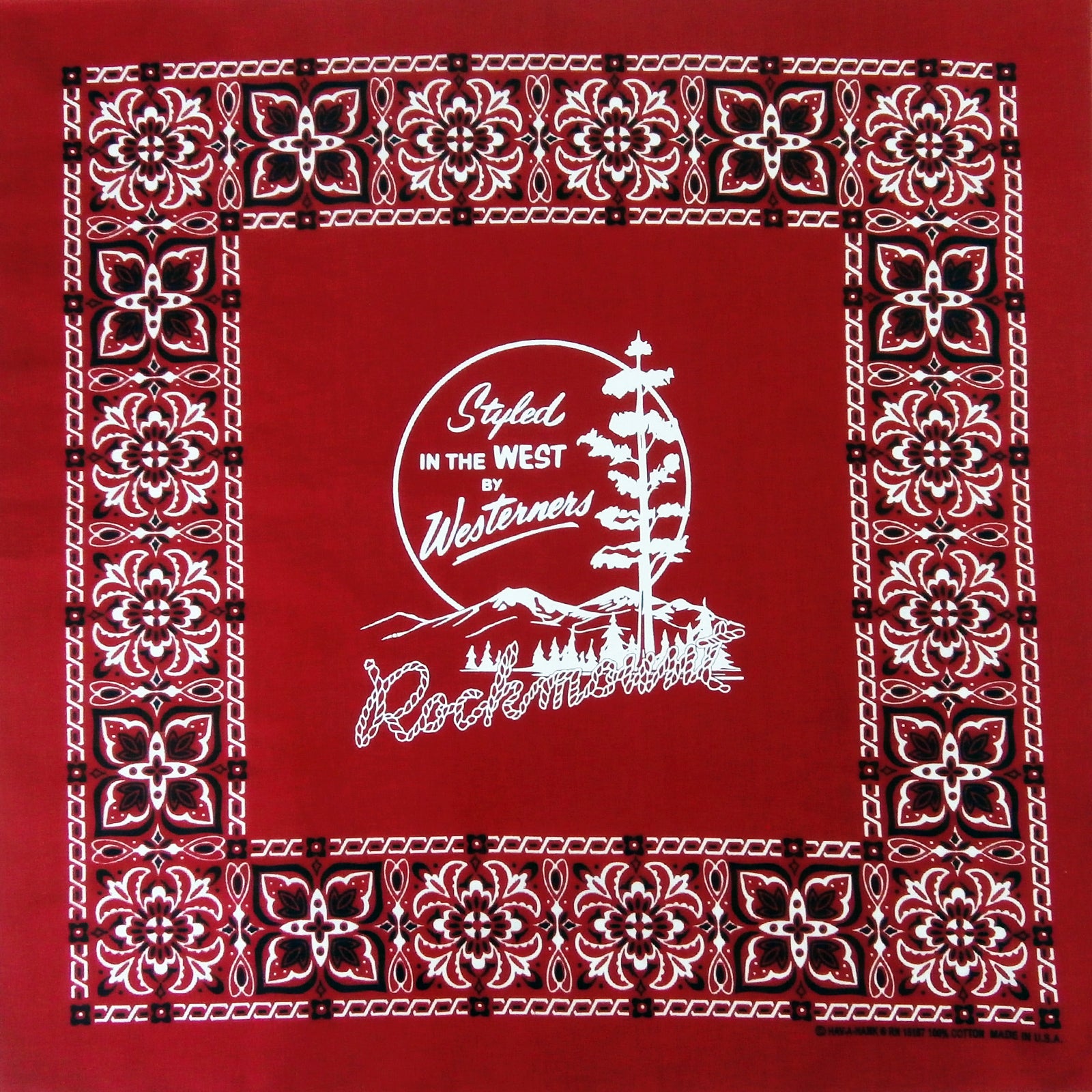 Rockmount Styled in the West Cotton Western Bandana in Red