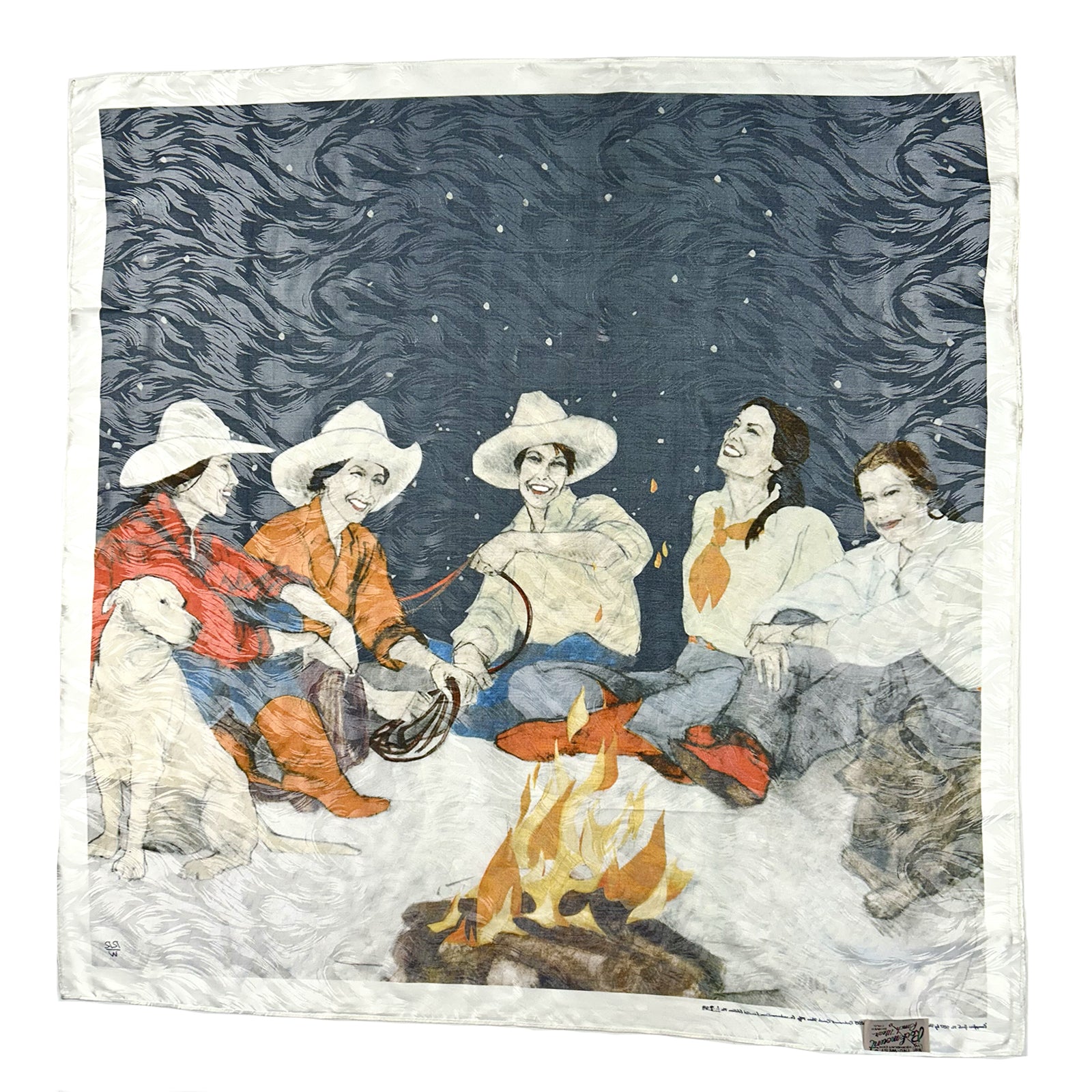 Limited-Edition Campfire Girls Silk Scarf by Donna Howell-Sickles