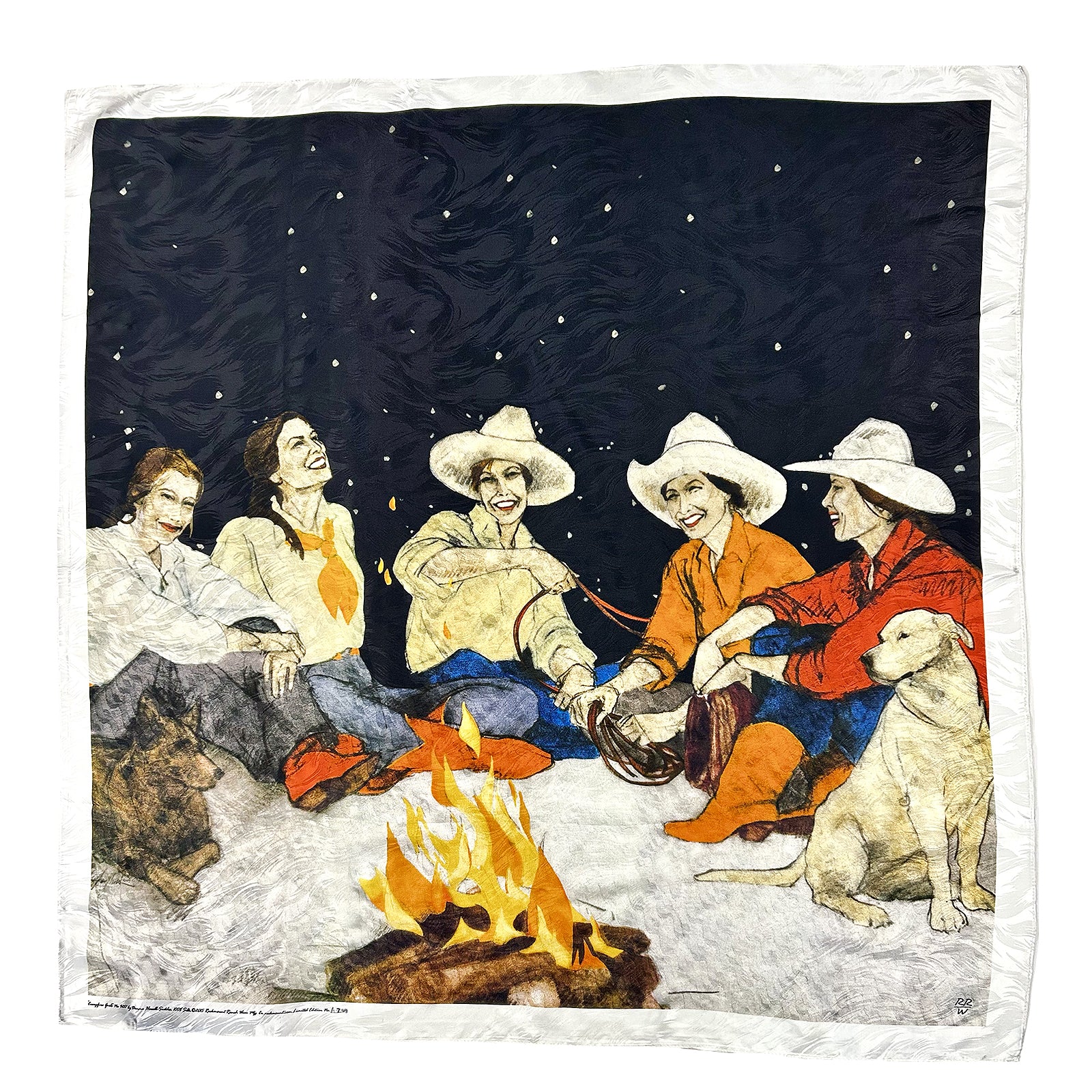 Limited-Edition Campfire Girls Silk Scarf by Donna Howell-Sickles