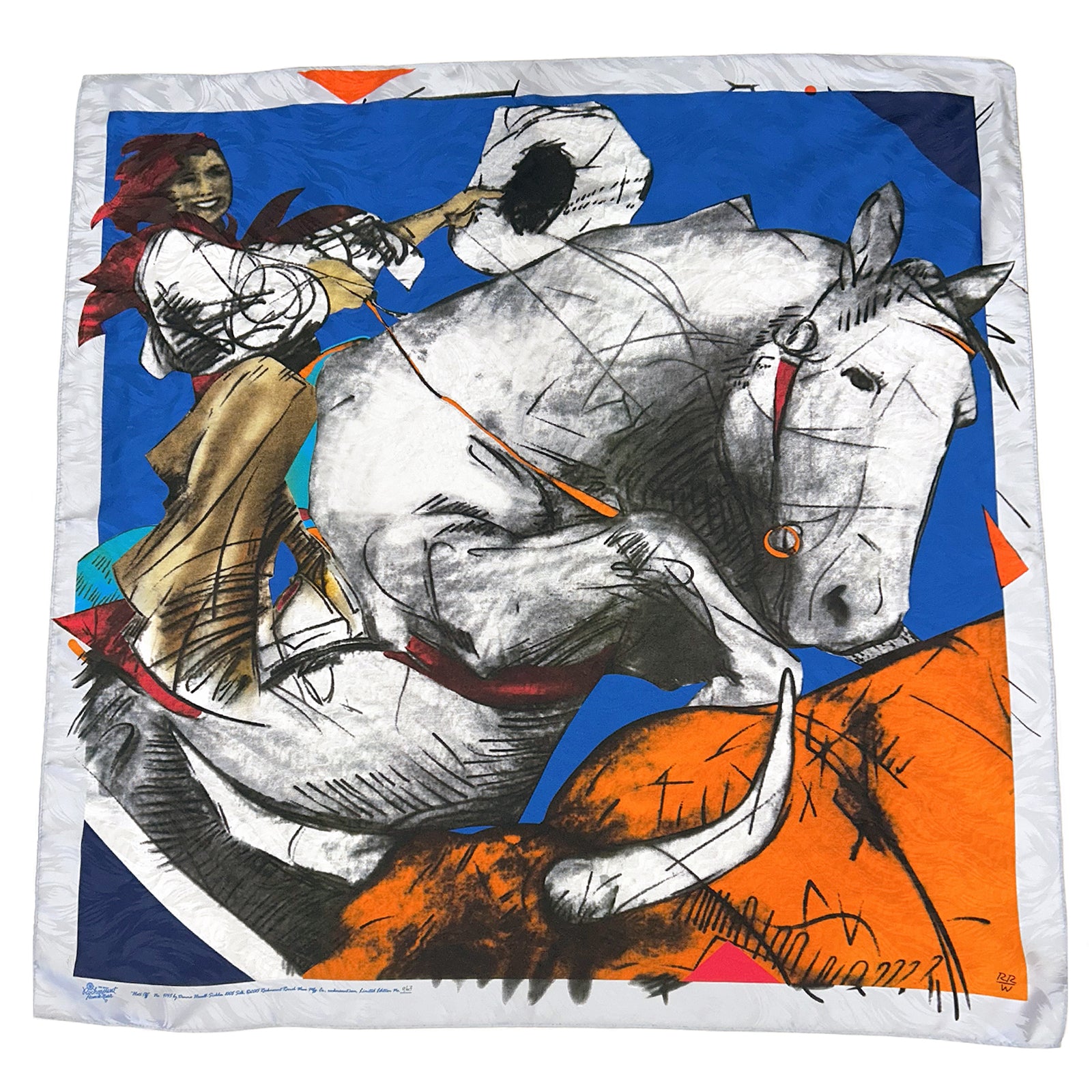 Limited-Edition Cowgirl Hats Off Silk Scarf by Donna Howell-Sickles