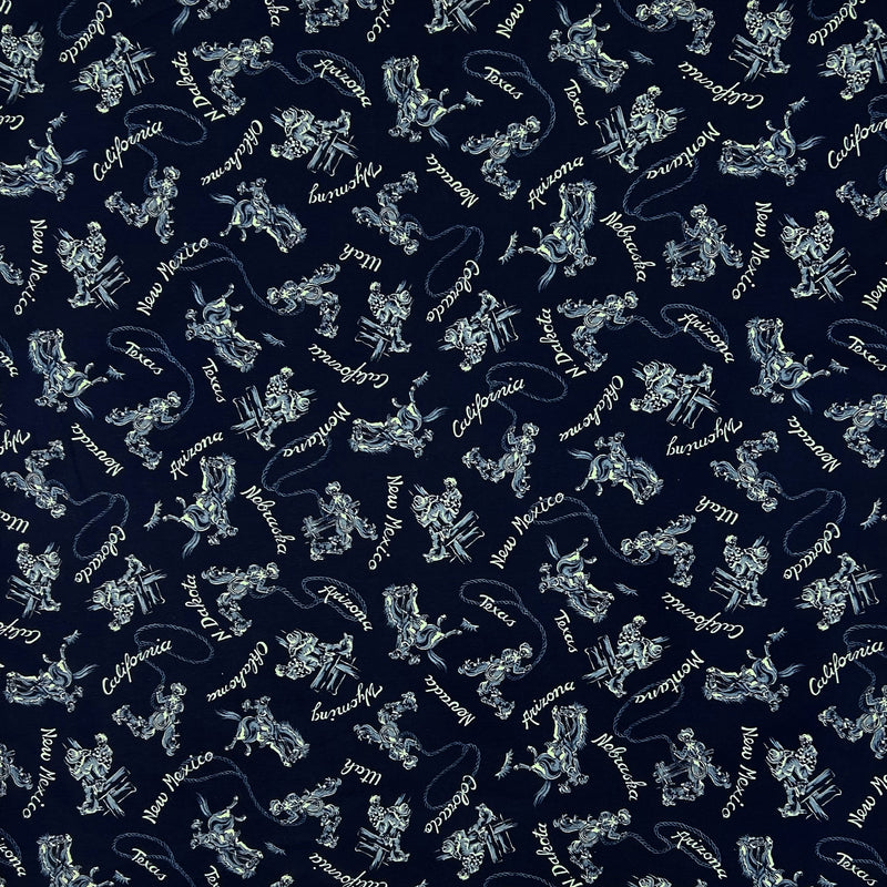 Western Cowboys & States Navy Bandana