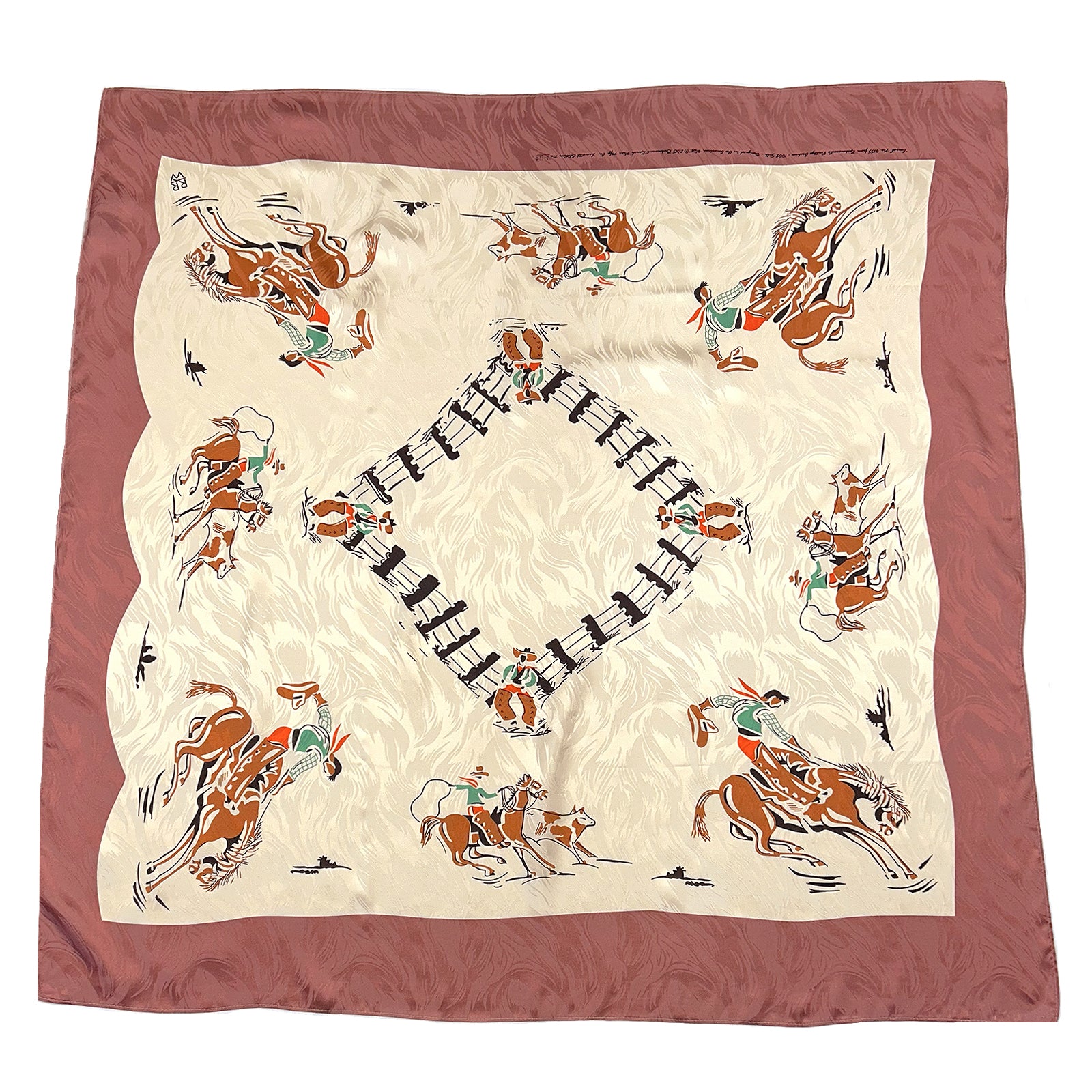 Rockmount Vintage Corral Silk Scarf