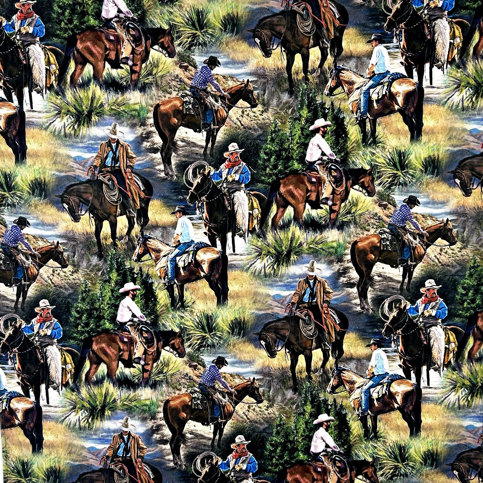 Horses & Riders Western Cotton Bandana