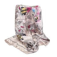 Vintage Western U.S. States Map Silk Scarf