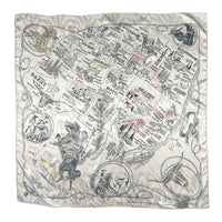 Vintage Western U.S. States Map Silk Scarf