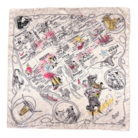 Vintage Western U.S. States Map Silk Scarf