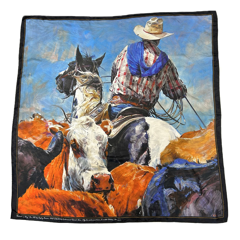 Limited-Edition Branding Day Silk Scarf by Sophy Brown