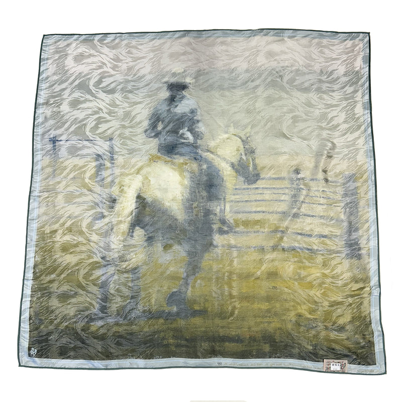 Limited-Edition Cowgirl in the Corral Silk Scarf by Terry Gardner