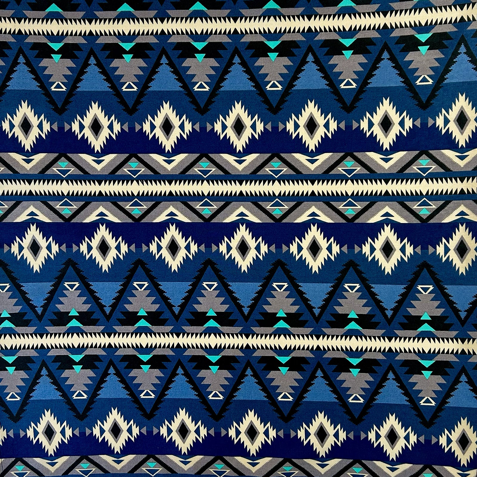 Blue Native Print Western Bandana